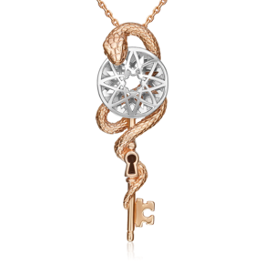 Подвеска «Секрет уверенности» из комбинированного золота с эмалью 03-3515-00-000-1111