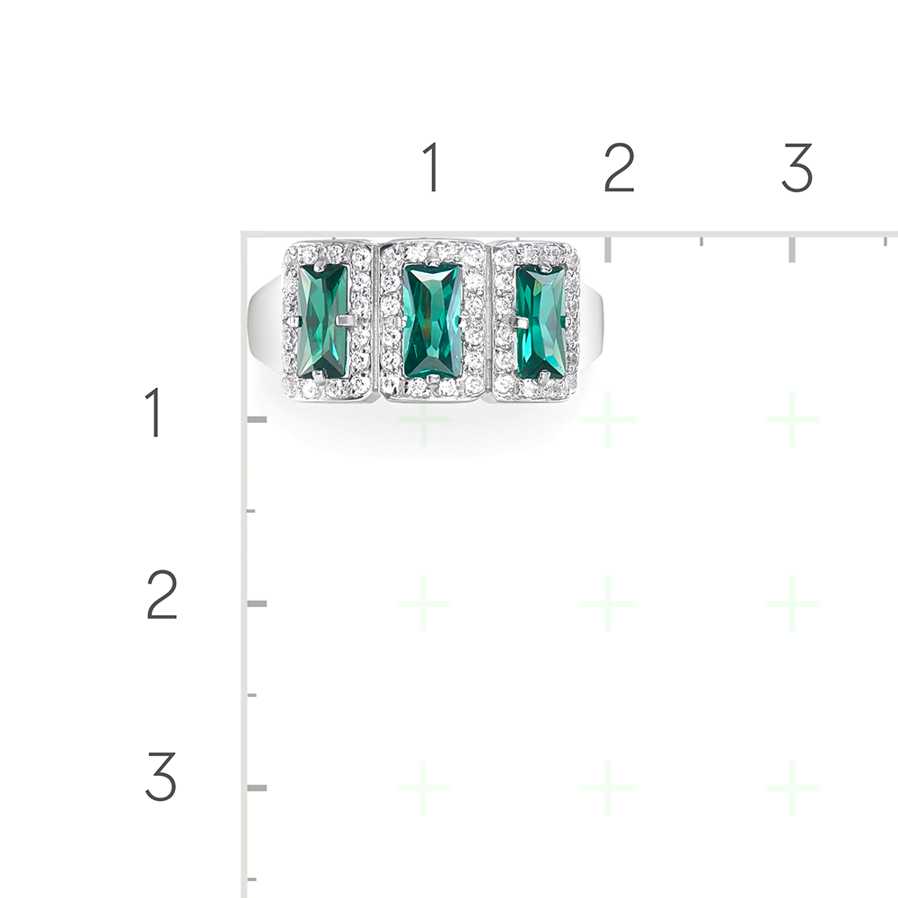Кольцо из серебра с фианитами 01-3213-00-404-0200