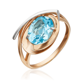 Кольцо из красного золота с топазом 01-5309-00-201-1110-46