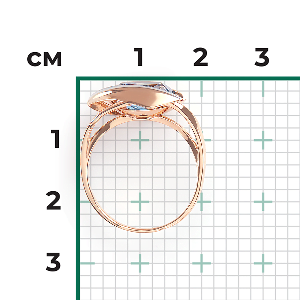 Кольцо из красного золота с топазом 01-5309-00-201-1110-46