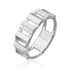 Кольцо из белого золота с фианитами 01-5665-00-401-1120