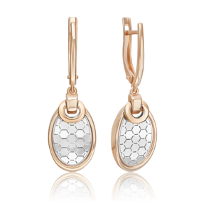 Серьги с английским замком из комбинированного золота 02-5265-01-000-1111