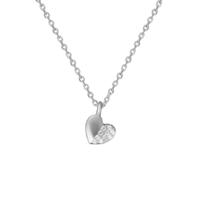 Колье «Сердце» из белого золота с фианитами 07-0154-00-401-1120-03