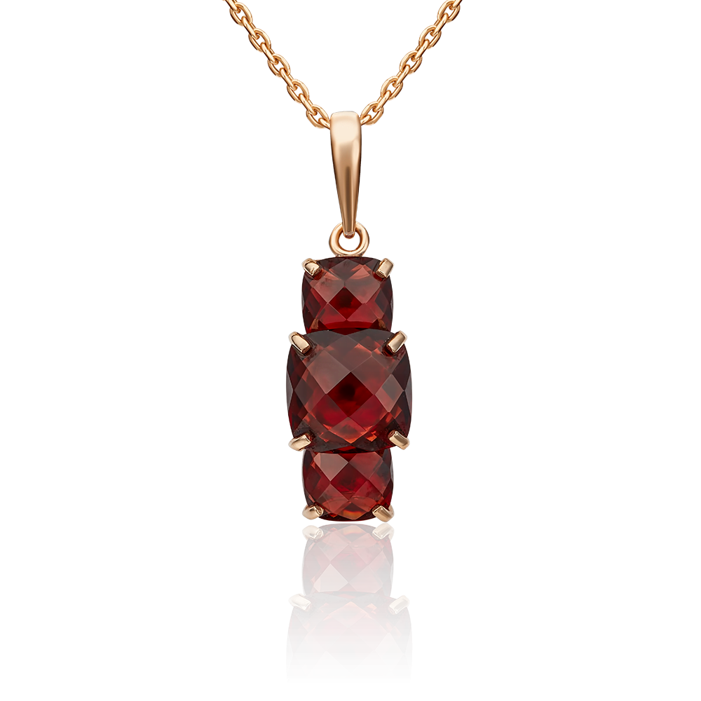 Подвеска из красного золота с гранатами 03-3131-00-204-1110-46