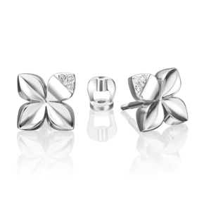 Серьги-пусеты из белого золота с бриллиантами 02-4983-00-101-1120