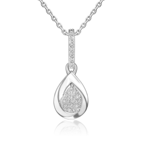 Подвеска из белого золота с бриллиантами 03-0555-01-101-1120-30