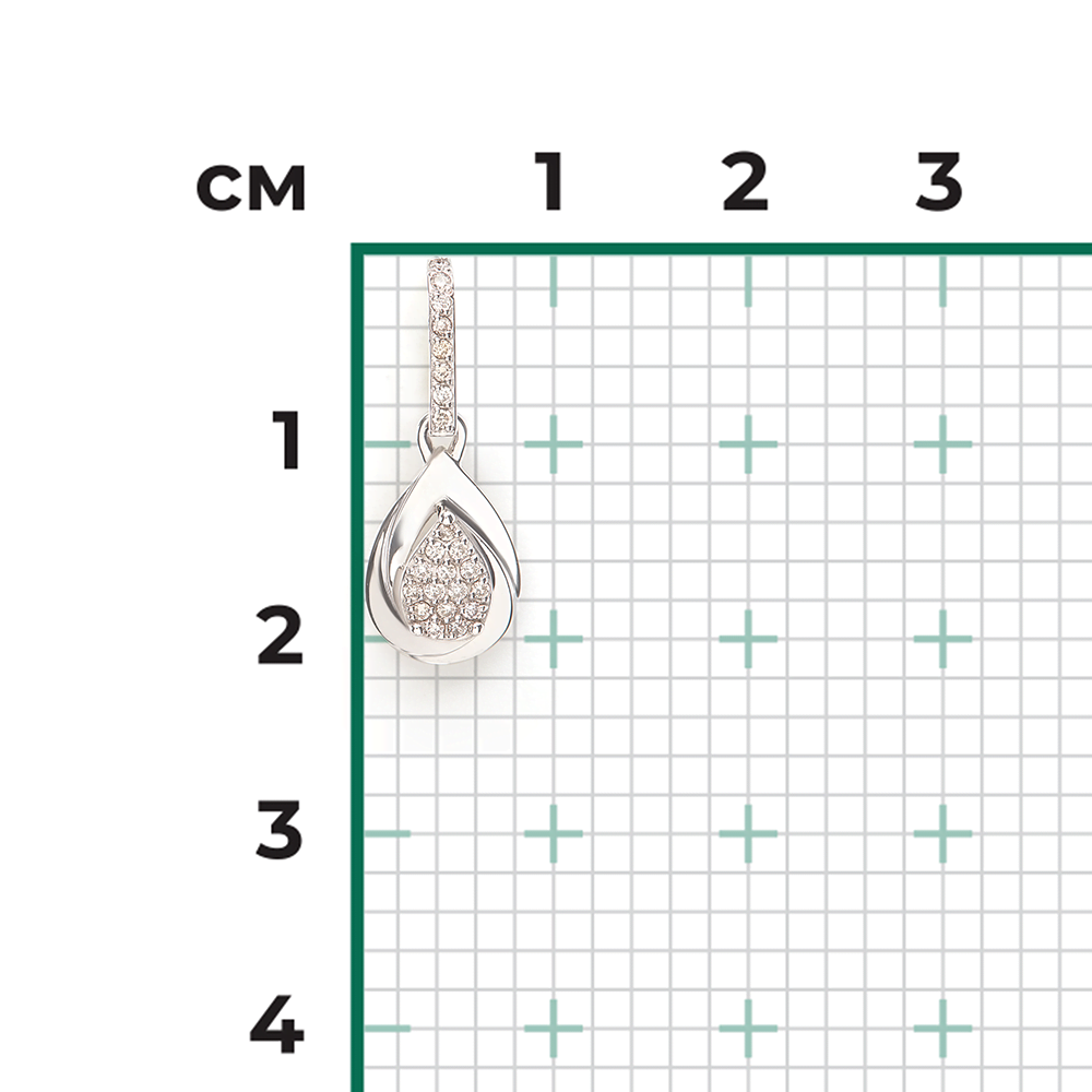 Подвеска из белого золота с бриллиантами 03-0555-01-101-1120-30
