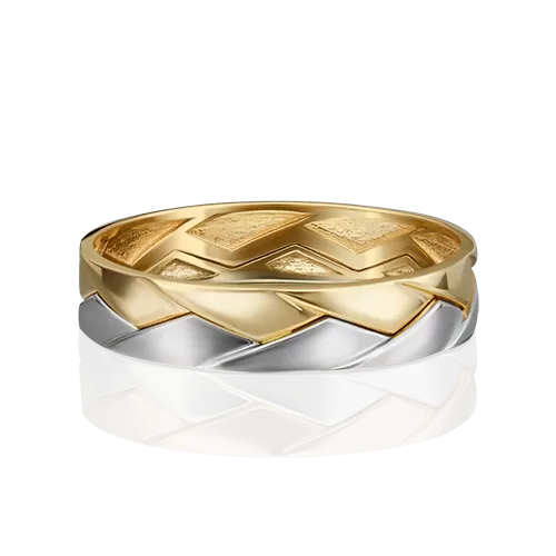 Обручальное кольцо из комбинированного золота 01-5416-00-000-1121-39