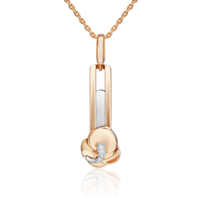 Подвеска из комбинированного золота с бриллиантами 03-3368-00-101-1111