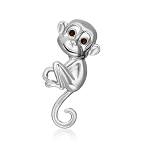 Брошь «Обезьяна» из серебра с эмалью 04-0278-00-000-0200