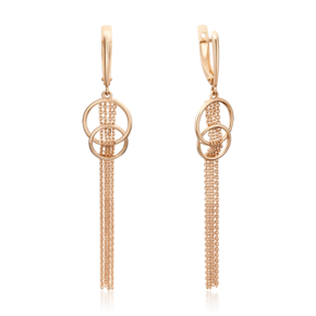 Серьги с английским замком из красного золота 02-4418-00-000-1110-42