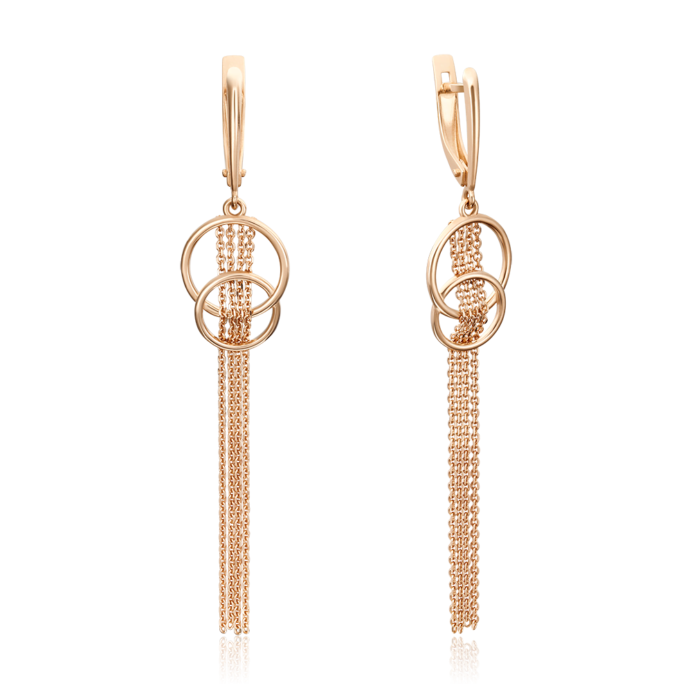 Серьги с английским замком из красного золота 02-4418-00-000-1110-42