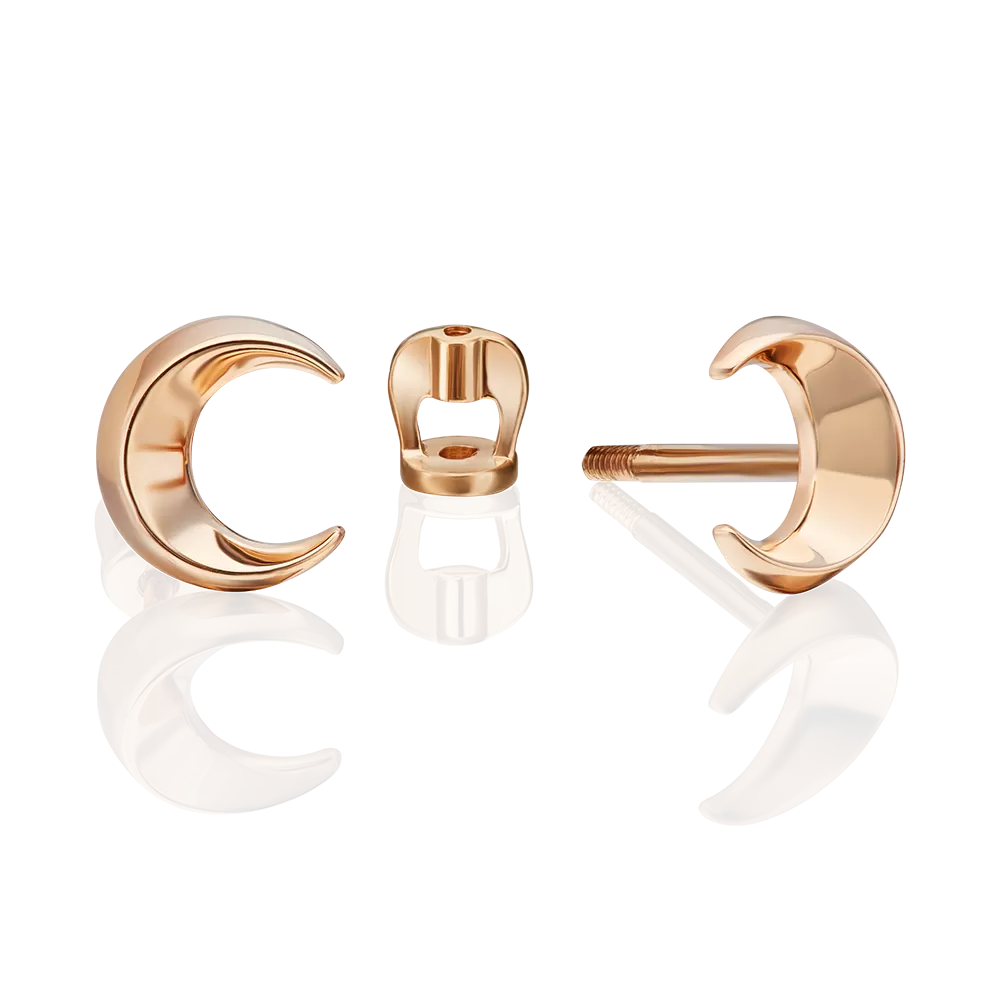 Серьги-пусеты «Тайна красоты» из красного золота 02-4867-00-000-1110