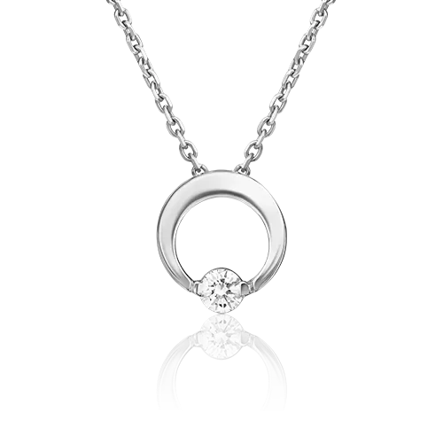 Подвеска-бегунок из платины с бриллиантом 03-3099-00-101-2100-30