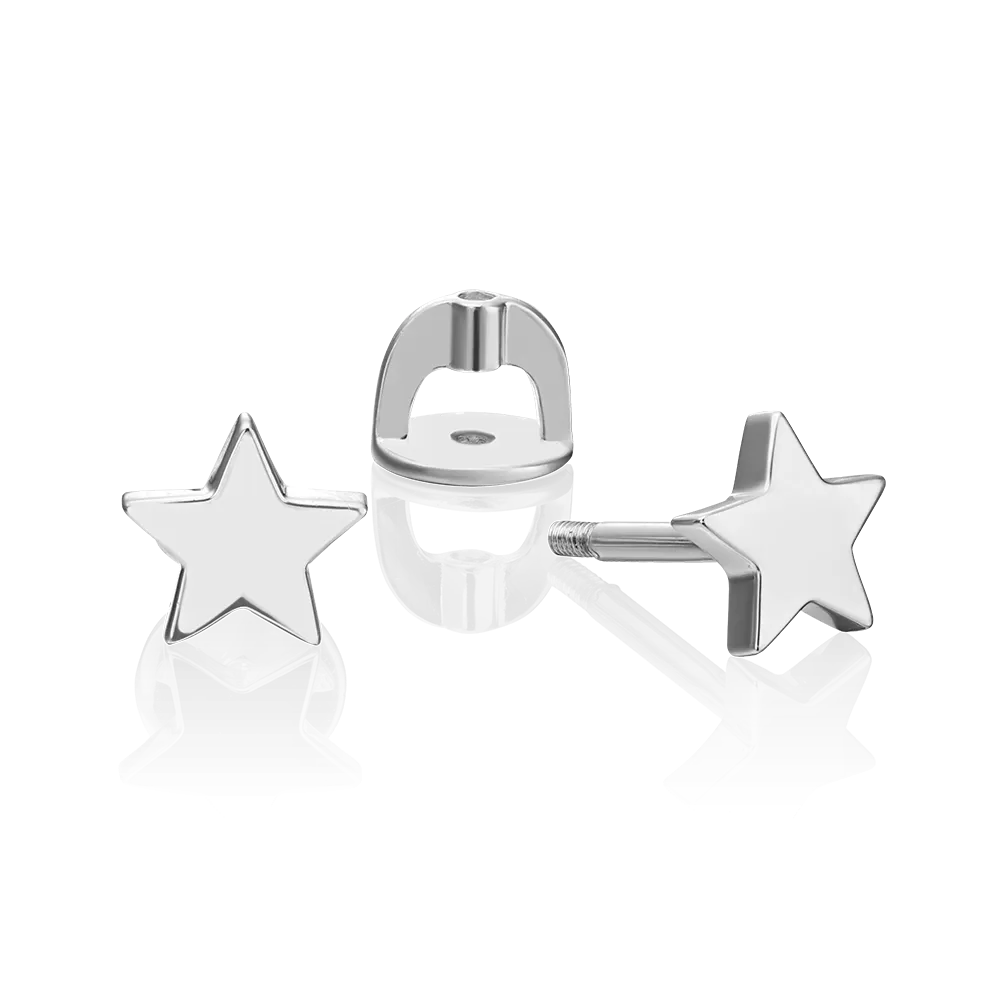 Серьги-пусеты «Звёзды» из серебра 02-4610-00-000-0200-71