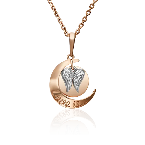 Подвеска «Любовь - это...» из комбинированного золота 03-2968-00-000-1111-42