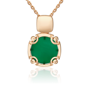 Подвеска из красного золота с агатом 03-3604-00-749-1110