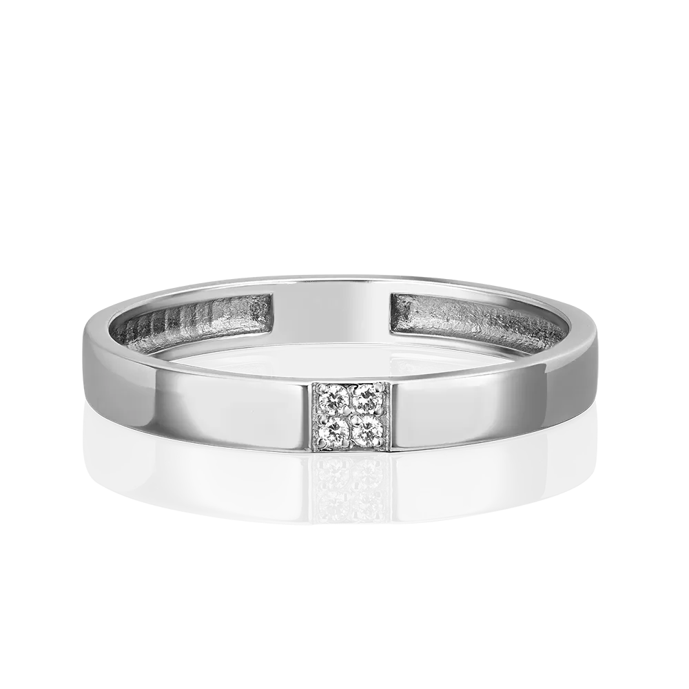 Обручальное кольцо из платины с бриллиантами 01-1617-00-101-2100-30