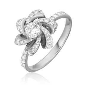 Кольцо из белого золота с бриллиантами 01-1400-00-101-1120-30