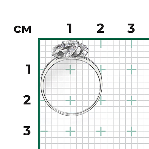 Кольцо из белого золота с бриллиантами 01-1400-00-101-1120-30