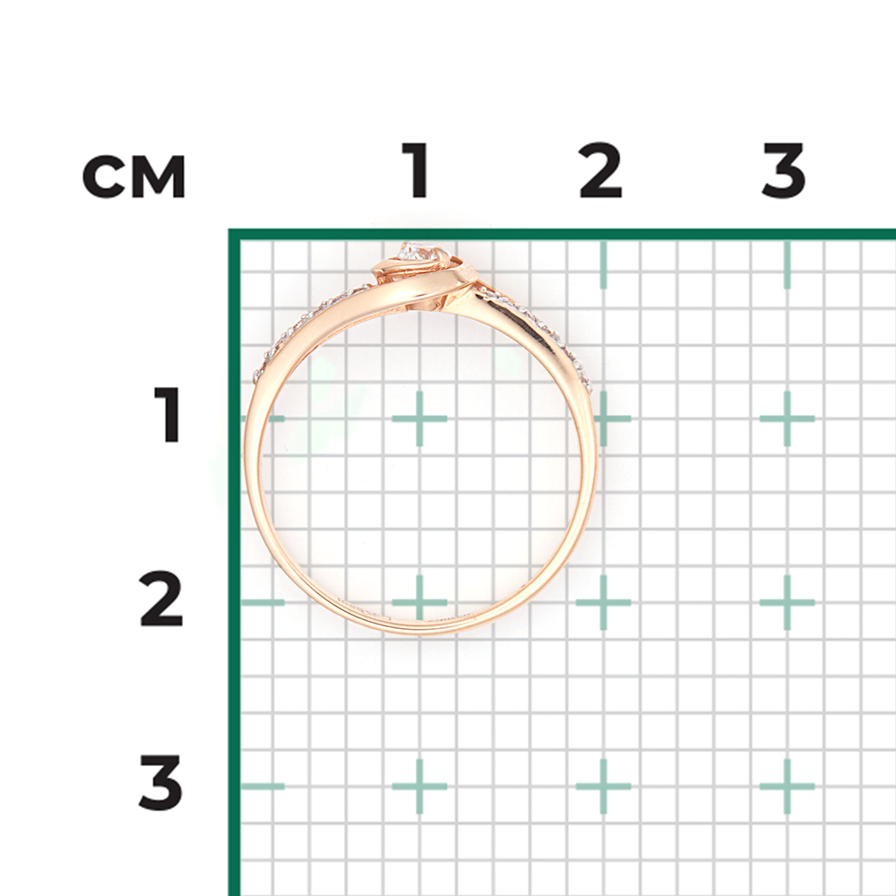 Кольцо из красного золота с бриллиантами 01-1524-00-101-1110-30