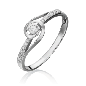 Кольцо из белого золота с бриллиантами 01-1524-00-101-1120-30