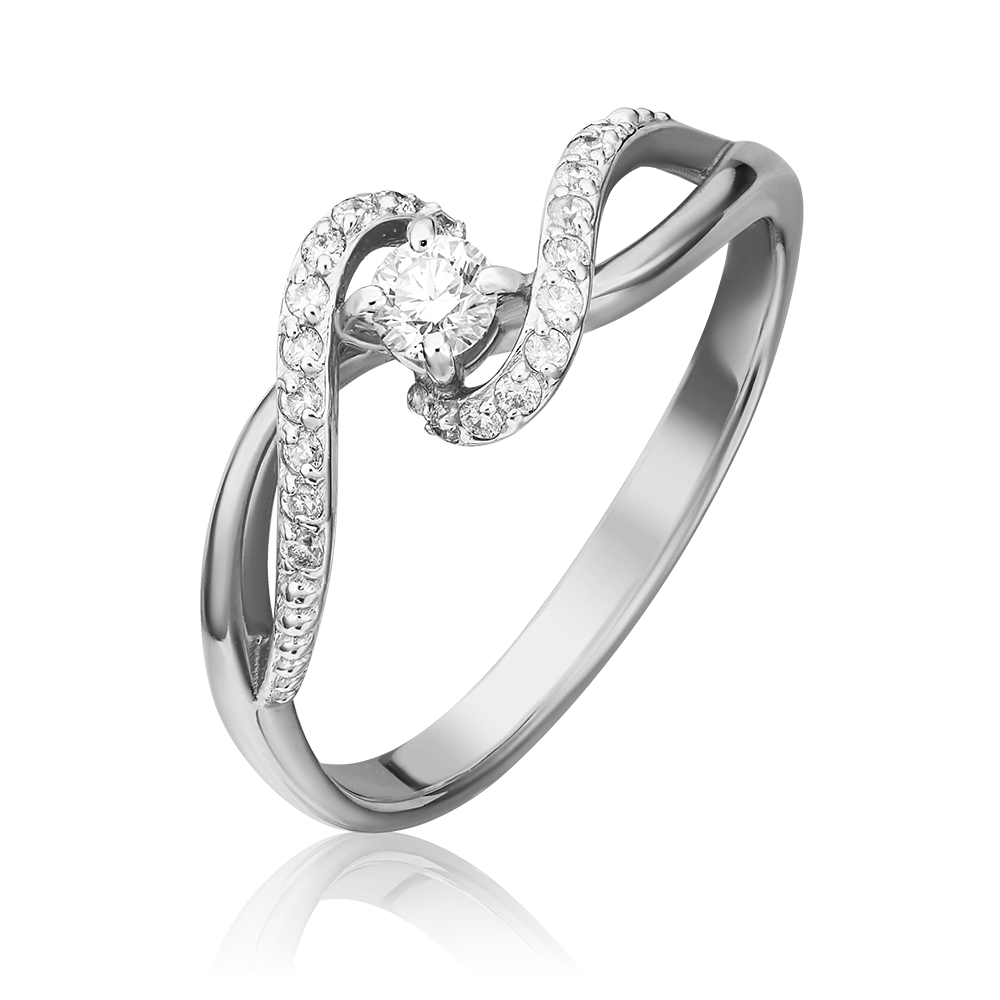 Кольцо из белого золота с бриллиантами 01-1525-00-101-1120-30