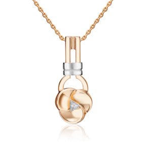 Подвеска из комбинированного золота с бриллиантами 03-3366-00-101-1111