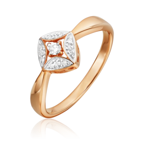 Кольцо из красного золота с бриллиантами 01-4677-00-101-1110-30