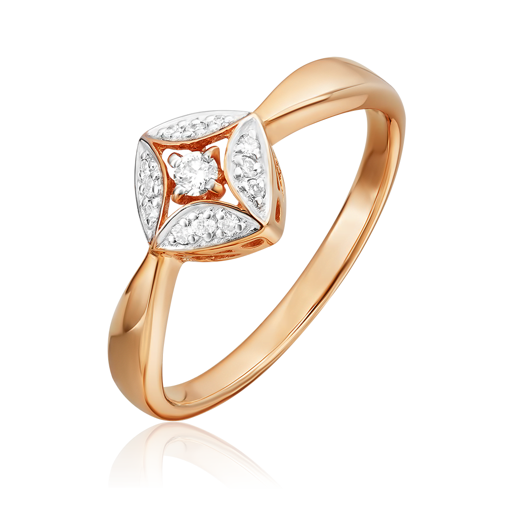 Кольцо из красного золота с бриллиантами 01-4677-00-101-1110-30