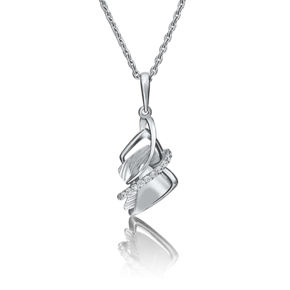 Подвеска из белого золота с фианитами 03-2792-00-401-1120-48