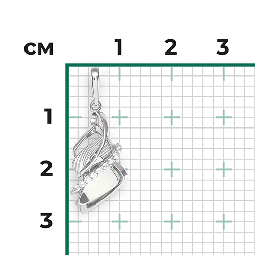 Подвеска из белого золота с фианитами 03-2792-00-401-1120-48