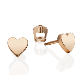 Серьги-пусеты «Сердца» из красного золота 02-4515-00-000-1110-02