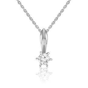 Подвеска из белого золота с бриллиантом