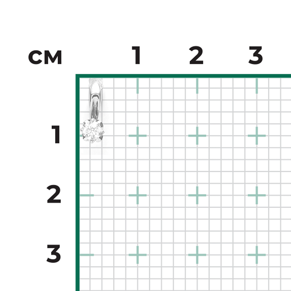 Подвеска из белого золота с бриллиантом 03-0193-00-101-1120-30