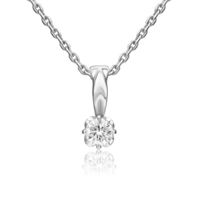 Подвеска из белого золота с бриллиантом 03-0201-00-101-1120-30