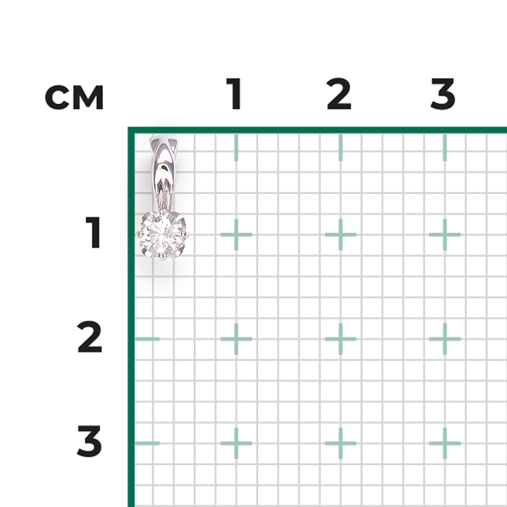 Подвеска из белого золота с бриллиантом 03-0201-00-101-1120-30
