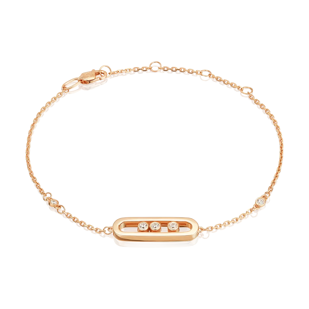 Браслет из красного золота с бриллиантами 05-0853-00-101-1110