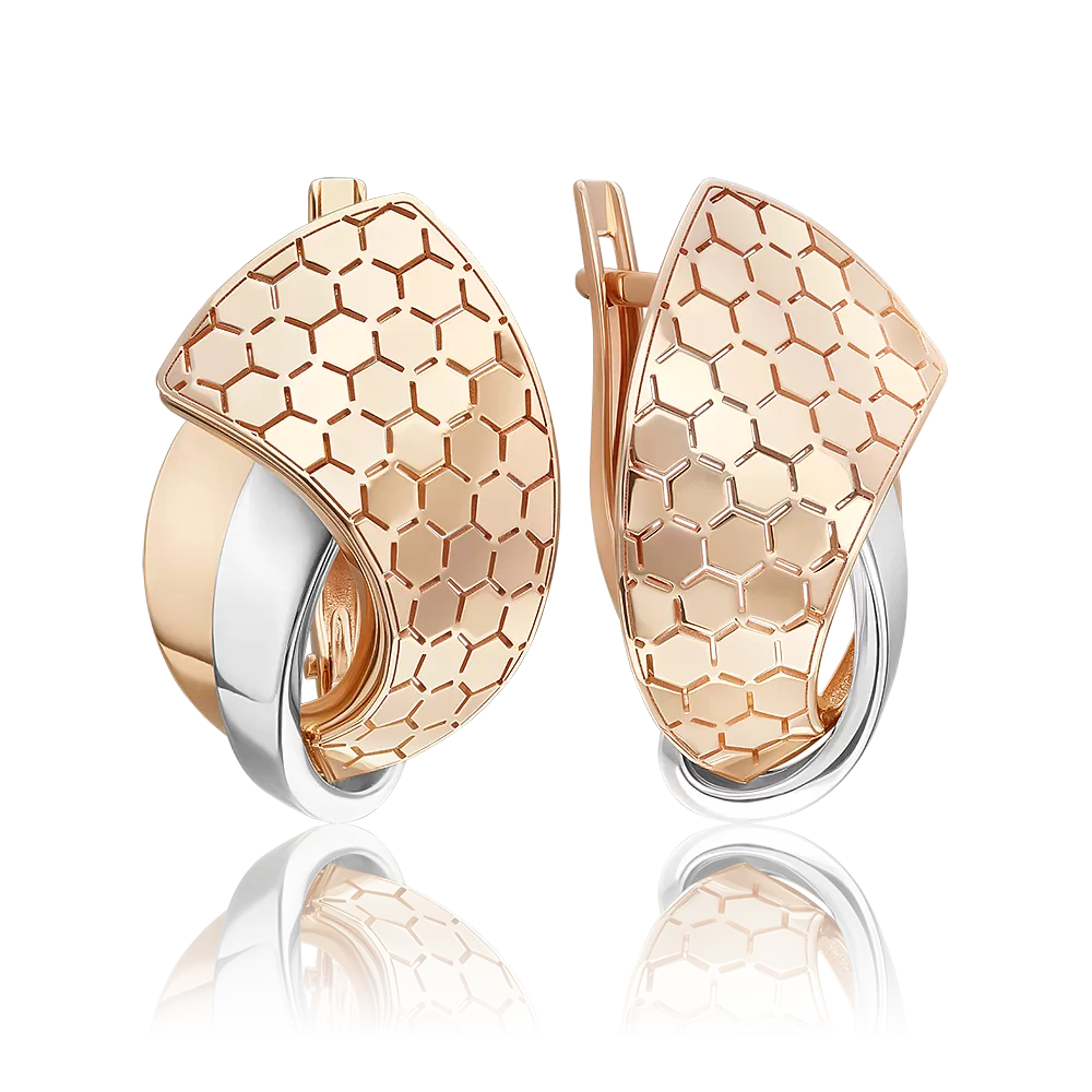 Серьги из комбинированного золота 02-5272-00-000-1111