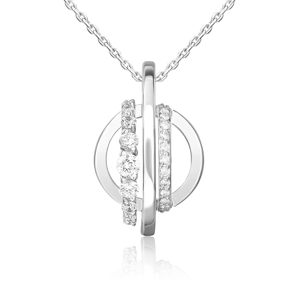 Подвеска из серебра с фианитами 03-3427-00-401-0200