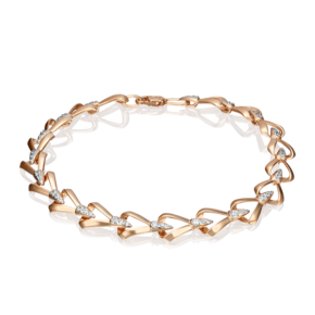 Браслет из красного золота с фианитами 05-0603-00-401-1110-33