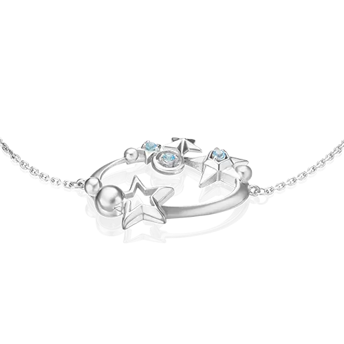 Браслет «Звёзды» из серебра с топазами 05-0661-00-201-0200-68