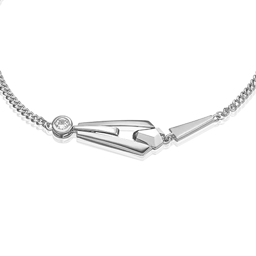 Браслет из белого золота с натуральным топазом white 05-0748-00-201-1120