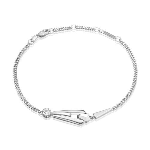 Браслет из белого золота с натуральным топазом white 05-0748-00-201-1120