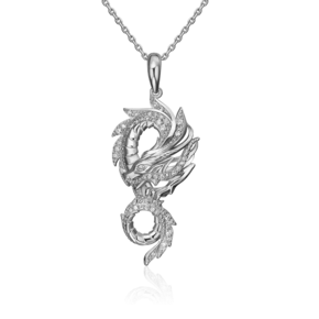 Подвеска «Китайский дракон» из серебра с фианитами 03-2030-00-401-0200