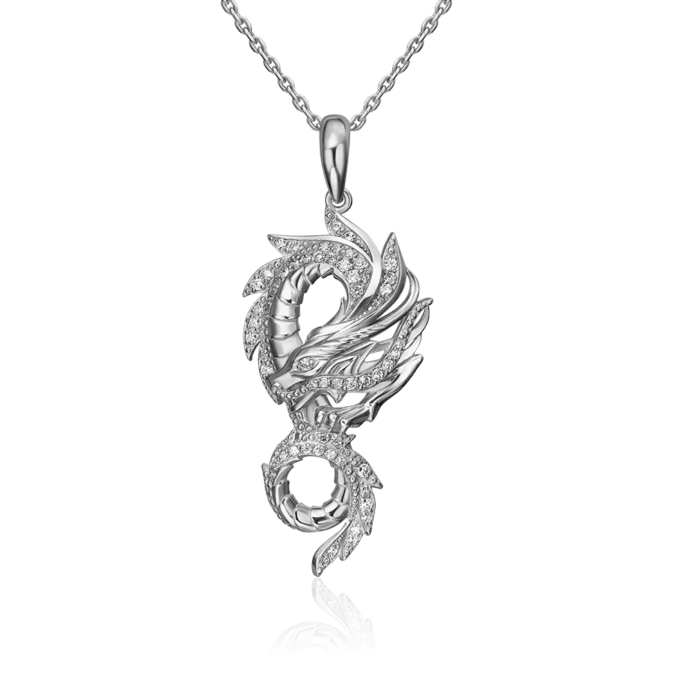 Подвеска «Китайский дракон» из серебра с фианитами 03-2030-00-401-0200
