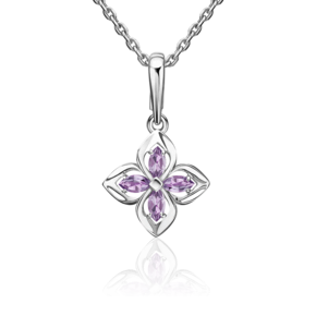 Подвеска из серебра с аметистами 03-3680-00-203-0200