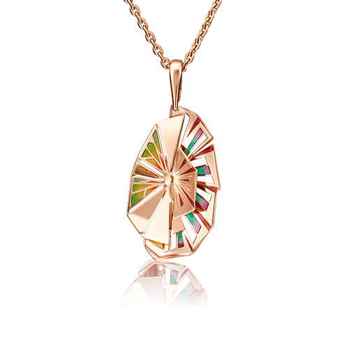 Подвеска из красного золота с эмалью 03-2801-00-000-1110-59