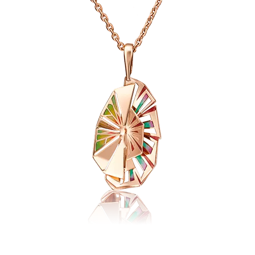 Подвеска из красного золота с эмалью 03-2801-00-000-1110-59