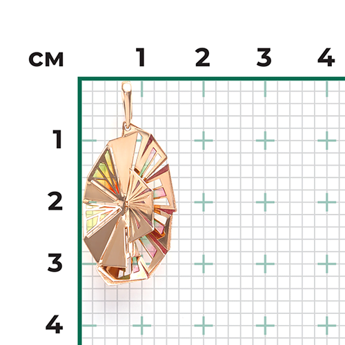 Подвеска из красного золота с эмалью 03-2801-00-000-1110-59